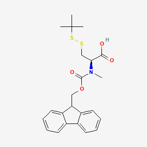molecular formula C23H27NO4S2 B2757996 Fmoc-N-methyl-S-tert-butylthio-L-cysteine CAS No. 1013096-03-1