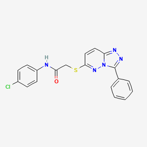 molecular formula C19H14ClN5OS B2757997 N-(4-chlorophenyl)-2-((3-phenyl-[1,2,4]triazolo[4,3-b]pyridazin-6-yl)thio)acetamide CAS No. 852372-45-3