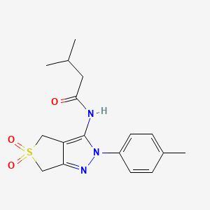 3-methyl-N-[2-(4-methylphenyl)-5,5-dioxo-4,6-dihydrothieno[3,4-c]pyrazol-3-yl]butanamide