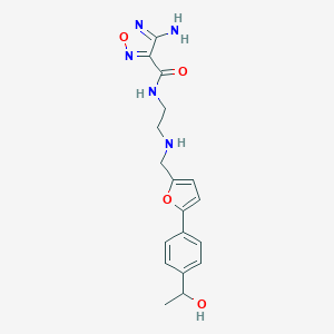 4-amino-N-{2-[({5-[4-(1-hydroxyethyl)phenyl]furan-2-yl}methyl)amino]ethyl}-1,2,5-oxadiazole-3-carboxamide