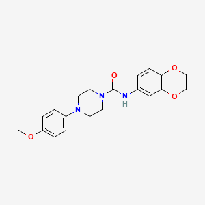 molecular formula C20H23N3O4 B2758000 N-(2,3-dihydro-1,4-benzodioxin-6-yl)-4-(4-methoxyphenyl)piperazine-1-carboxamide CAS No. 865659-77-4