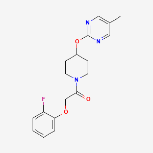 2-(2-Fluorophenoxy)-1-[4-(5-methylpyrimidin-2-yl)oxypiperidin-1-yl]ethanone