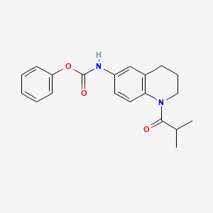 molecular formula C20H22N2O3 B2758016 苯基(1-异丁酰-1,2,3,4-四氢喹啉-6-基)氨基甲酸酯 CAS No. 941871-36-9