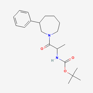 molecular formula C20H30N2O3 B2758021 Tert-butyl (1-oxo-1-(3-phenylazepan-1-yl)propan-2-yl)carbamate CAS No. 2034205-12-2