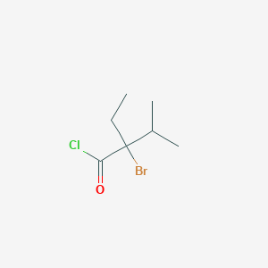 molecular formula C7H12BrClO B2758044 2-Bromo-2-ethyl-3-methylbutanoyl chloride CAS No. 854871-19-5