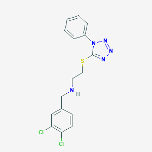 molecular formula C16H15Cl2N5S B275805 N-(3,4-dichlorobenzyl)-2-[(1-phenyl-1H-tetrazol-5-yl)sulfanyl]ethanamine 