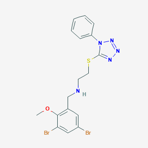 N-(3,5-dibromo-2-methoxybenzyl)-2-[(1-phenyl-1H-tetrazol-5-yl)sulfanyl]ethanamine