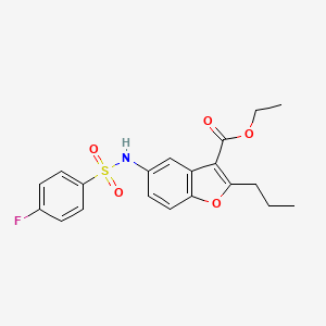 Ethyl 5-[(4-fluorophenyl)sulfonylamino]-2-propyl-1-benzofuran-3-carboxylate