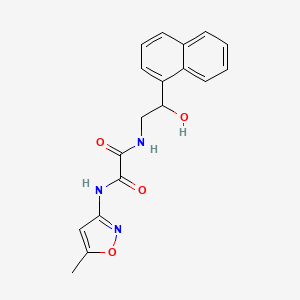 molecular formula C18H17N3O4 B2758066 N1-(2-羟基-2-(萘-1-基)乙基)-N2-(5-甲基异噁唑-3-基)草酰胺 CAS No. 1351582-30-3