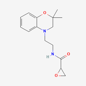 molecular formula C15H20N2O3 B2758069 N-[2-(2,2-Dimethyl-3H-1,4-benzoxazin-4-yl)ethyl]oxirane-2-carboxamide CAS No. 2411202-05-4