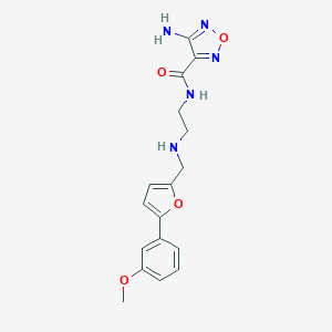 molecular formula C17H19N5O4 B275807 4-amino-N-[2-({[5-(3-methoxyphenyl)-2-furyl]methyl}amino)ethyl]-1,2,5-oxadiazole-3-carboxamide 