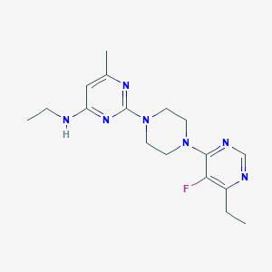 molecular formula C17H24FN7 B2758074 N-Ethyl-2-[4-(6-ethyl-5-fluoropyrimidin-4-yl)piperazin-1-yl]-6-methylpyrimidin-4-amine CAS No. 2415504-22-0