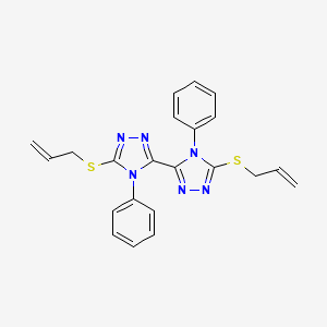 4-Phenyl-3-(4-phenyl-5-prop-2-enylsulfanyl-1,2,4-triazol-3-yl)-5-prop-2-enylsulfanyl-1,2,4-triazole