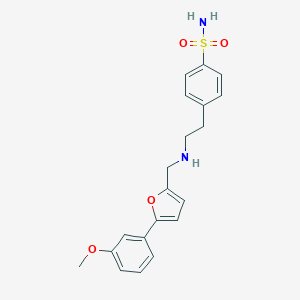 molecular formula C20H22N2O4S B275808 4-[2-({[5-(3-Methoxyphenyl)-2-furyl]methyl}amino)ethyl]benzenesulfonamide 