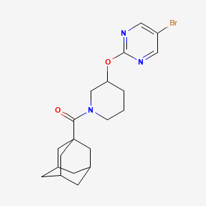 molecular formula C20H26BrN3O2 B2758081 2-{[1-(Adamantane-1-carbonyl)piperidin-3-yl]oxy}-5-bromopyrimidine CAS No. 2034430-65-2