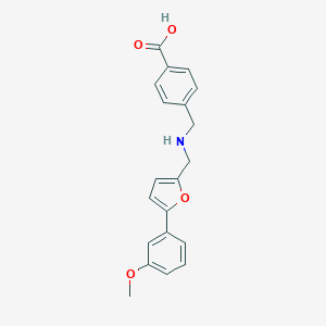molecular formula C20H19NO4 B275809 4-[({[5-(3-Methoxyphenyl)-2-furyl]methyl}amino)methyl]benzoic acid 