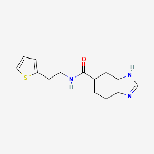 N-(2-(thiophen-2-yl)ethyl)-4,5,6,7-tetrahydro-1H-benzo[d]imidazole-5-carboxamide