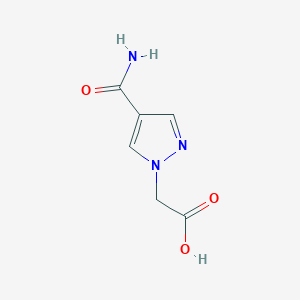 molecular formula C6H7N3O3 B2758095 2-(4-carbamoyl-1H-pyrazol-1-yl)acetic acid CAS No. 1006458-44-1