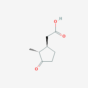 molecular formula C8H12O3 B2758099 2-[(1R,2R)-2-甲基-3-氧代环戊基]乙酸 CAS No. 113949-00-1