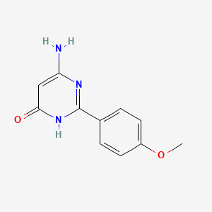 molecular formula C11H11N3O2 B2758103 6-amino-2-(4-methoxyphenyl)pyrimidin-4(3H)-one CAS No. 1154345-57-9
