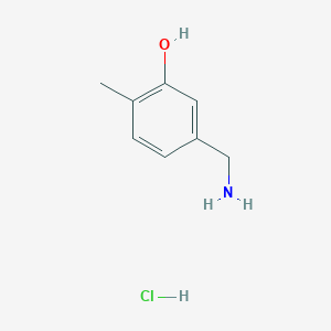 molecular formula C8H12ClNO B2758104 5-(氨基甲基)-2-甲基苯酚；盐酸盐 CAS No. 943752-16-7