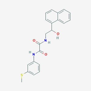 molecular formula C21H20N2O3S B2758114 N1-(2-羟基-2-(萘-1-基)乙基)-N2-(3-(甲硫基)苯基)草酰胺 CAS No. 1351615-97-8
