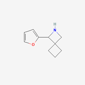 molecular formula C10H13NO B2758115 1-(Furan-2-yl)-2-azaspiro[3.3]heptane CAS No. 1865147-29-0