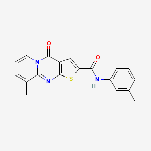 molecular formula C19H15N3O2S B2758123 9-methyl-4-oxo-N-(m-tolyl)-4H-pyrido[1,2-a]thieno[2,3-d]pyrimidine-2-carboxamide CAS No. 689744-68-1