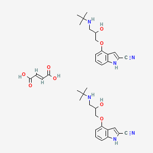 molecular formula C36H46N6O8 B2758126 Cyanopindolol hemifumarate CAS No. 106469-57-2; 69906-86-1