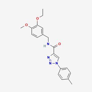 N-(3-ethoxy-4-methoxybenzyl)-1-(4-methylphenyl)-1H-1,2,3-triazole-4-carboxamide