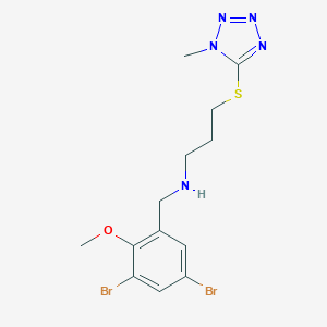 N-(3,5-dibromo-2-methoxybenzyl)-3-[(1-methyl-1H-tetrazol-5-yl)sulfanyl]propan-1-amine