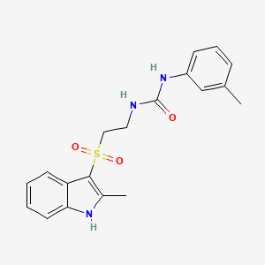 1-(2-((2-methyl-1H-indol-3-yl)sulfonyl)ethyl)-3-(m-tolyl)urea