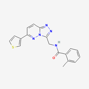 2-methyl-N-((6-(thiophen-3-yl)-[1,2,4]triazolo[4,3-b]pyridazin-3-yl)methyl)benzamide