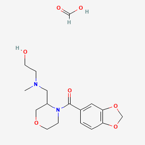 Benzo[d][1,3]dioxol-5-yl(3-(((2-hydroxyethyl)(methyl)amino)methyl)morpholino)methanone formate
