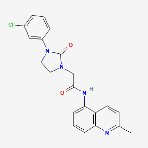 2-[3-(3-chlorophenyl)-2-oxoimidazolidin-1-yl]-N-(2-methylquinolin-5-yl)acetamide