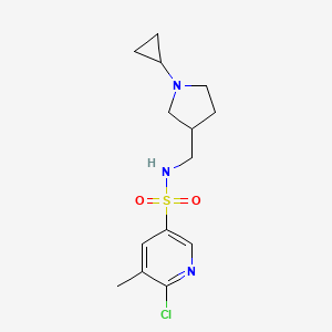 6-chloro-N-[(1-cyclopropylpyrrolidin-3-yl)methyl]-5-methylpyridine-3-sulfonamide