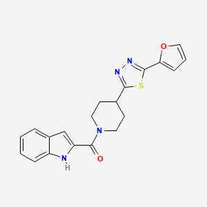 (4-(5-(furan-2-yl)-1,3,4-thiadiazol-2-yl)piperidin-1-yl)(1H-indol-2-yl)methanone