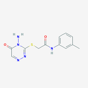 B2758174 2-[(4-amino-5-oxo-1,2,4-triazin-3-yl)sulfanyl]-N-(3-methylphenyl)acetamide CAS No. 869068-13-3