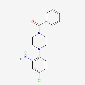 molecular formula C17H18ClN3O B2758189 [4-(2-氨基-4-氯苯基)哌嗪-1-基](苯基)甲酮 CAS No. 712293-70-4