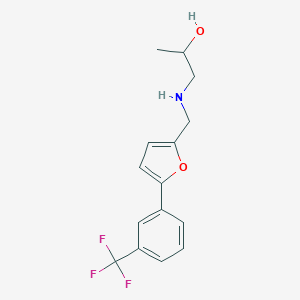 molecular formula C15H16F3NO2 B275819 1-[({5-[3-(Trifluoromethyl)phenyl]-2-furyl}methyl)amino]-2-propanol 