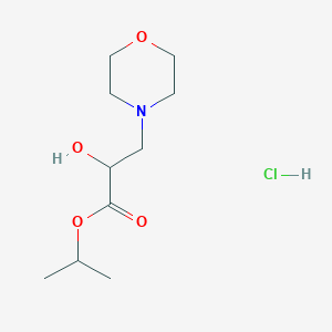 molecular formula C10H20ClNO4 B2758193 丙酸异丙酯 2-羟基-3-吗啉-4-基丙酸;盐酸 CAS No. 2375269-64-8