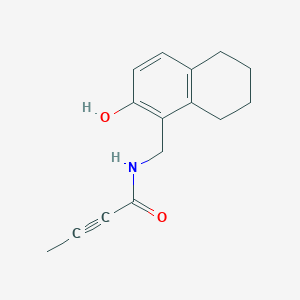 molecular formula C15H17NO2 B2758204 N-[(2-Hydroxy-5,6,7,8-tetrahydronaphthalen-1-yl)methyl]but-2-ynamide CAS No. 2411237-47-1