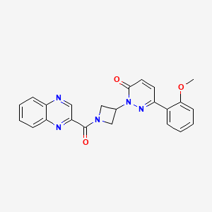 6-(2-Methoxyphenyl)-2-[1-(quinoxaline-2-carbonyl)azetidin-3-yl]pyridazin-3-one