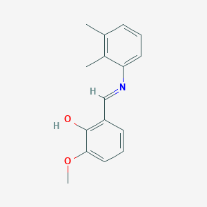 molecular formula C16H17NO2 B2758208 2-{(E)-[(2,3-二甲基苯基)亚胺]甲基}-6-甲氧基苯酚 CAS No. 1232818-34-6