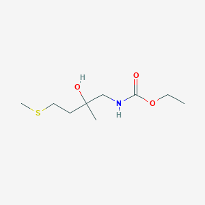 molecular formula C9H19NO3S B2758218 乙酸(2-羟基-2-甲基-4-(甲硫基)丁基)氨基甲酸酯 CAS No. 1396888-15-5