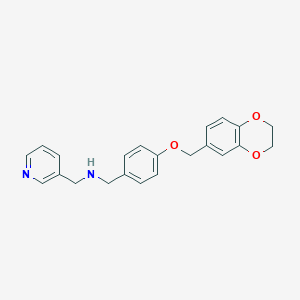molecular formula C22H22N2O3 B275822 N-[4-(2,3-dihydro-1,4-benzodioxin-6-ylmethoxy)benzyl](3-pyridyl)methanamine 