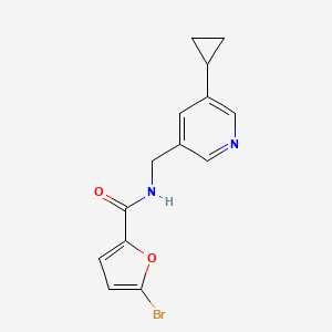 5-bromo-N-((5-cyclopropylpyridin-3-yl)methyl)furan-2-carboxamide
