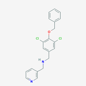 molecular formula C20H18Cl2N2O B275823 N-[4-(benzyloxy)-3,5-dichlorobenzyl]-N-(3-pyridinylmethyl)amine 