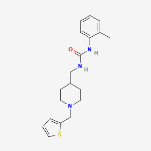 molecular formula C19H25N3OS B2758236 1-((1-(噻吩-2-基甲基哌啶-4-基)甲基)-3-(邻甲苯基)脲 CAS No. 1211718-88-5