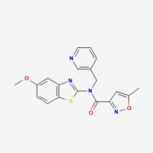 N-(5-methoxybenzo[d]thiazol-2-yl)-5-methyl-N-(pyridin-3-ylmethyl)isoxazole-3-carboxamide